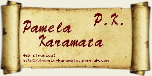 Pamela Karamata vizit kartica